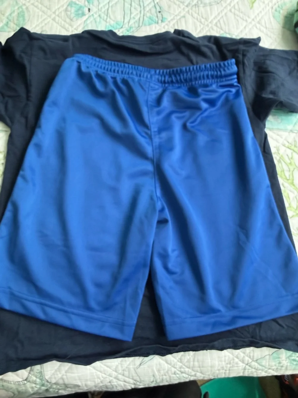 Kids large Children’s Place Royal Blue shorts and large Ocean Coast tee-shirt